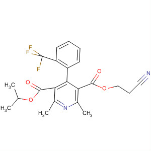 3,5-Pyridinedicarboxylic acid,2,6-dimethyl-4-[2-(trifluoromethyl)phenyl]-, 2-cyanoethyl 1-methylethylester molecular structure
