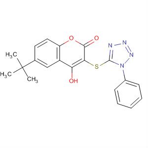 2H-1-Benzopyran-2-one,6-(1,1-dimethylethyl)-4-hydroxy-3-[(1-phenyl-1H-tetrazol-5-yl)thio]-