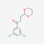3,5-DICHLORO-3-(1,3-DIOXAN-2-YL)-PROPIOPHENONE molecular structure