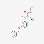 Ethyl 3-[3-(benzyloxy)phenyl]-2-cyanobut-2-enoate molecular structure