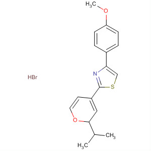 Thiazole,4-(4-methoxyphenyl)-2-[tetrahydro-2-(1-methylethyl)-2H-pyran-4-yl]-,hydrobromide molecular structure
