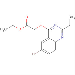 Acetic acid, [(6-bromo-2-ethyl-4-quinazolinyl)oxy]-, ethyl ester molecular structure