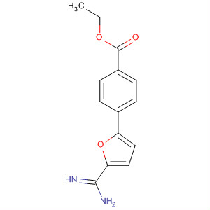 Benzoic acid, 4-[5-(aminoiminomethyl)-2-furanyl]-, ethyl ester molecular structure