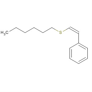 Benzene, [2-(hexylthio)ethenyl]-, (Z)- molecular structure