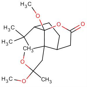 4,7-Ethanocyclopenta[b]pyran-2(3H)-one,4a-(2,2-dimethoxypropyl)hexahydro-7a-methoxy-6,6-dimethyl- molecular structure