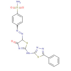 Benzenesulfonamide,4-[[4,5-dihydro-4-oxo-2-[(5-phenyl-1,3,4-thiadiazol-2-yl)amino]-5-thiazolyl]azo]-