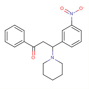 1-Propanone, 3-(3-nitrophenyl)-1-phenyl-3-(1-piperidinyl)- molecular structure