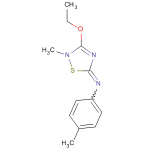 Benzenamine,N-(3-ethoxy-2-methyl-1,2,4-thiadiazol-5(2H)-ylidene)-4-methyl- molecular structure