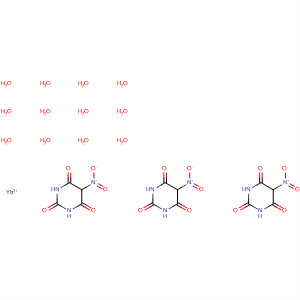 2,4,6(1H,3H,5H)-Pyrimidinetrione, 5-nitro-, ytterbium(3+) salt (3:1),dodecahydrate molecular structure