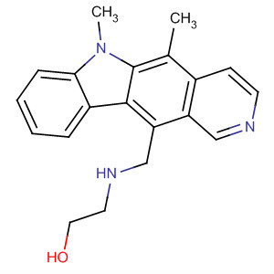 2-{[(5,6-dimethyl-6H-pyrido[4,3-b]carbazol-11-yl)methyl]amino}ethanol molecular structure