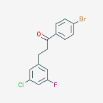 4-BROMO-3-(3-CHLORO-5-FLUOROPHENYL)PROPIOPHENONE molecular structure