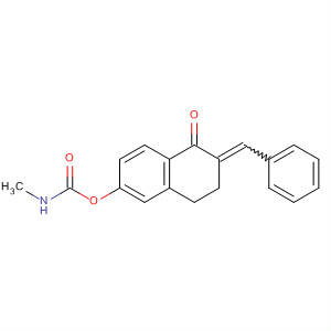 1(2H)-Naphthalenone,3,4-dihydro-6-[[(methylamino)carbonyl]oxy]-2-(phenylmethylene)- molecular structure