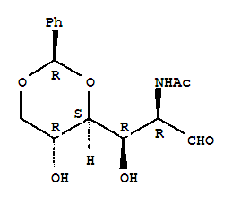 2-ACETAMIDO-4,6-O-BENZYLIDENE-2-DEOXY-D-GLUCOPYRANOSE molecular structure