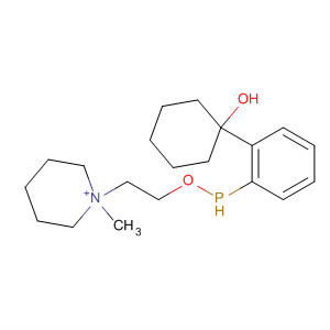 Piperidinium,1-[2-[[(1-hydroxycyclohexyl)phenylphosphinyl]oxy]ethyl]-1-methyl- molecular structure