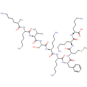 L-Lysine,L-lysyl-L-lysyl-L-valyl-L-seryl-L-lysyl-L-lysyl-L-phenylalanyl-L-methionyl-L-lysyl- molecular structure