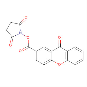 9H-Xanthene-2-carboxylic acid, 9-oxo-, 2,5-dioxo-1-pyrrolidinyl ester molecular structure