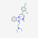 1H-Benzimidazolium,  2-amino-3-[2-(2,4-dichlorophenyl)-2-oxoethyl]-1-[2-(diethylamino)ethyl]- molecular structure