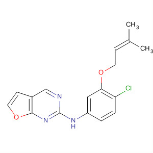 Furo[2,3-d]pyrimidin-2-amine,N-[4-chloro-3-[(3-methyl-2-buten-1-yl)oxy]phenyl]- molecular structure