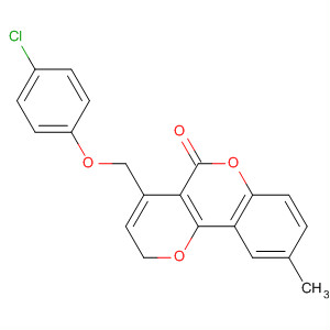 2H,5H-Pyrano[3,2-c][1]benzopyran-5-one,4-[(4-chlorophenoxy)methyl]-9-methyl- molecular structure