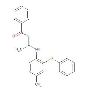 2-Buten-1-one, 3-[[4-methyl-2-(phenylthio)phenyl]amino]-1-phenyl- molecular structure