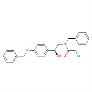 Acetamide,2-chloro-N-[(2S)-2-hydroxy-2-[4-(phenylmethoxy)phenyl]ethyl]-N-(phenylmethyl)- molecular structure