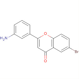 4H-1-Benzopyran-4-one, 2-(3-aminophenyl)-6-bromo- molecular structure