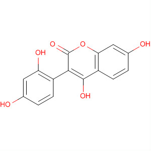 2H-1-Benzopyran-2-one, 3-(2,4-dihydroxyphenyl)-4,7-dihydroxy- molecular structure