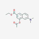 2-Naphthalenecarboxylic acid, 4-(acetyloxy)-6-(dimethylamino)-, ethyl ester
