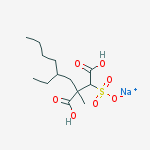 sodium C-(2-ethylhexyl) C-methyl hydrogen 2-sulphonatosuccinate molecular structure