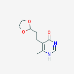 5-[2-(1,3-dioxolan-2-yl)ethyl]-6-methylpyrimidin-4(1H)-one molecular structure
