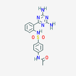 N-(4-{[2-(4,6-diamino-1,3,5-triazin-2-yl)phenyl]sulfamoyl}phenyl)acetamide molecular structure