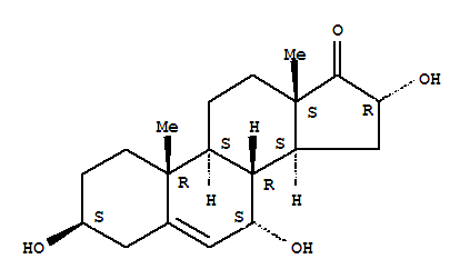 ANDROST-5-EN-17-ONE, 3BETA,7ALPHA,16ALPHA-TRIHYDROXY- molecular structure