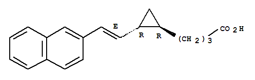 8-(2-naphthyl)-5,6-trans-5,6-methano-7-octenoic acid molecular structure