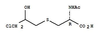 3-chloro-2-hydroxypropylmercapturic acid molecular structure