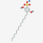 2,5-Dihydroxy-4-pentadecylbenzenesulfonic acid sodium salt molecular structure